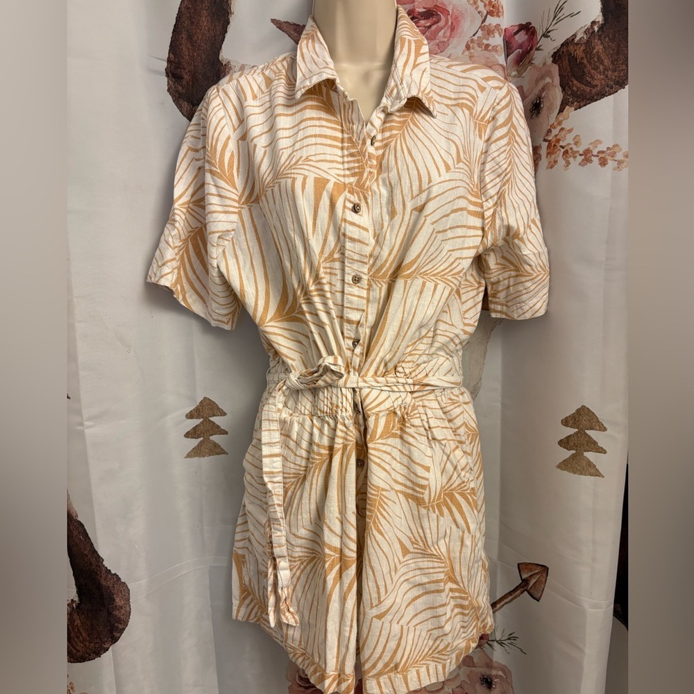 Roxy large Leaf Print romper​​